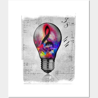 Light Bulb Tune Moment Posters and Art